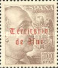 Spanish Postage Stamps Overprinted "Territorio de Ifni" in Gothic Script — 10Pts, reddish brown
