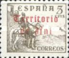 Spanish Postage Stamps Overprinted "Territorio de Ifni" in Gothic Script — 5C, grey