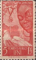 Airmail — 5Pta/C, orange red