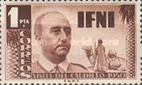 General Francisco Franco y Bahamnonde — 1Pts, purple brown