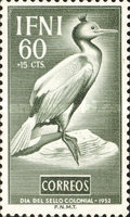 Stamp Day - Birds — 60+15 C, dark green, Phalacrocorax aristotelis