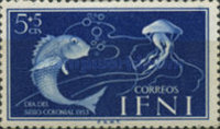 Stamp Day - Fish — 5+5 C, dark blue