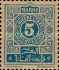 Numeral Stamps - Inscription "MAROC - CHIFFRE-TAXE - A PERCEVOIR" — 5C, light blue