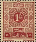 Numeral Stamps - Inscription "MAROC - CHIFFRE-TAXE - A PERCEVOIR" — 1Fr, lilac brown/yellowish