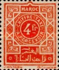 Numeral Stamps — 4Fr, reddish orange