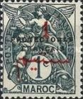 French Post in Morocco Postage Stamps Overprinted "PROTECTORAT FRANCAIS" — 1/1C, black
