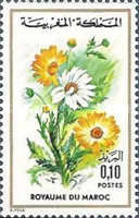 Flowers — 0.10(Dh), multicoloured, Chrysanthemeum carinatum