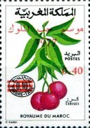 Cherry Festival - Surcharged — 0.40/0.10(Dh), multicoloured