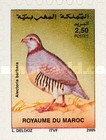 Birds - Self-Adhesive — 2.50(Dh), multicoloured, Alectoris barbara
