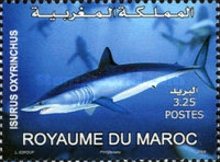 Marine Fauna — 3.25(Dh), multicoloured, Isurus oxyrinchus