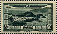 Airmail - Aid for Flood Victims — 80+80 (C), dark olive green