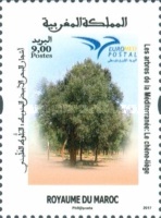 EUROMED Issue - Trees in the Mediterranean — 9.00(Dh), multicoloured, Quercus suber