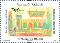 EUROMED Issue - Houses in the Mediterranean — 3.75(Dh), multicoloured