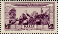 Airmail - Aid for Flood Victims — 3+3 Fr, violet
