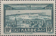 Airmail - Views of the City — 10Fr, bluish green