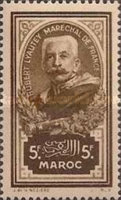 Monument for Marshal Lyautey — 5+5 Fr, dark brown