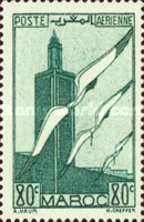 Airmail — 80C, bluish green, Ciconia ciconia