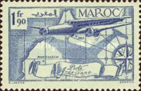 Airmail — 1.90Fr, ultramarine