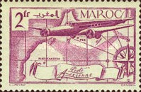 Airmail — 2Fr, lilac rose