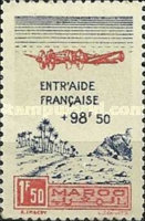 Airmail - Mutual Aid — 1.50+98.50 Fr, red/blue