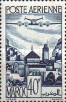 Airmail - Plane over Cities — 40Fr, deep blue