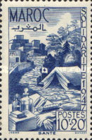 Solidarity - Overprinted "SOLIDARITE 1947" — 10+20 Fr, blue