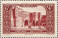 Day of the Stamp — 6+4 Fr, reddish brown