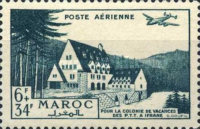 Airmail — 6+34 Fr, dark green