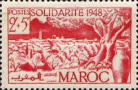 Solidarity - Agriculture - Overprinted "SOLIDARITE 1948" — 2+5 Fr, red
