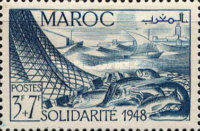 Solidarity - Agriculture - Overprinted "SOLIDARITE 1948" — 3+7 Fr, bluish green