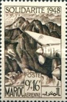 Airmail - Solidarity - Agriculture - Overprinted "SOLIDARITE 1948" — 9+16 Fr, brown