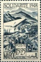 Airmail - Solidarity - Agriculture - Overprinted "SOLIDARITE 1948" — 15+25 Fr, blackish blue