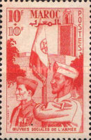 Welfare Organizations of the Army — 10+10 Fr, red
