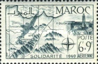 Airmail - Solidarity - Crafts - Overprinted "SOLIDARITE 1949" — 6+9 Fr, green