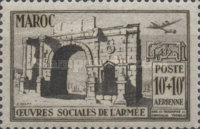 Airmail - Welfare Organizations of the Army — 10+10 Fr, brownish violet