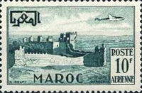 Airmail - Local Motives — 10Fr, green
