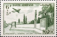 Airmail - General Leclerc - Not Issued — 6+5 Fr, green