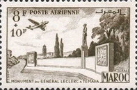 Airmail - General Leclerc - Not Issued — 8+10 Fr, brown