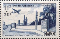 Airmail - General Leclerc - Not Issued — 11+30 Fr, blue