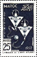Solidarity - Costume Jewelry - Overprinted "SOLIDARITE 1952" — 25Fr, blue