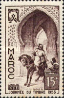 Day of the Stamp — 15Fr, brownish lilac