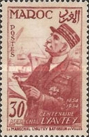 The 100th Anniversary of the Birth of Marshal Lyautey, 1854-1934 — 30Fr, carmine brown