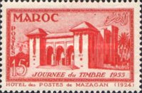 Day of the Stamp — 15Fr, red