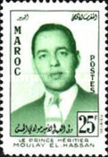 Investiture of Crown Prince Moulay el Hassan — 25Fr, green