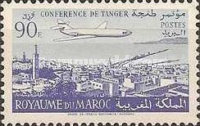 African Postal and Telecommunications Conference, Tangier — 90Fr, violet blue, Sud Aviation Caravelle Mail Plane