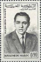 Airmail - King Hassan II — 0.90(Dh), black