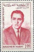 Airmail - King Hassan II — 1.00(Dh), red