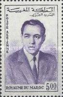 Airmail - King Hassan II — 5.00(Dh), bluish violet