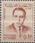 King Hassan II — 0.10(Dh), orange brown