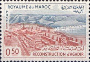 Reconstruction of Agadir — 0.50(Dh), blue/carmine brown